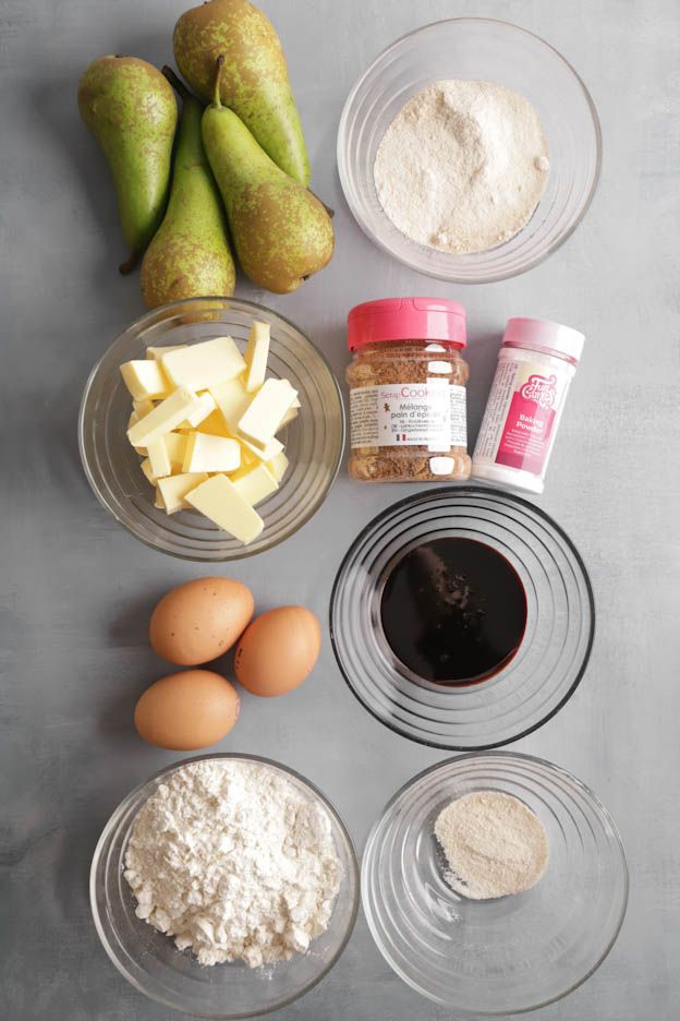 ingredienti cake pera-vin cuit