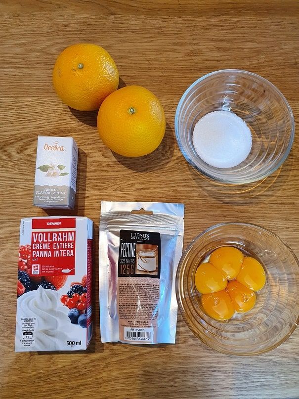 Revisited Crème Brûlée ingredients