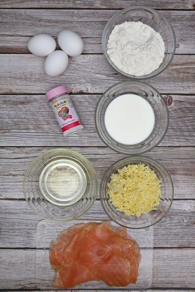 ingredienti muffins al salmone