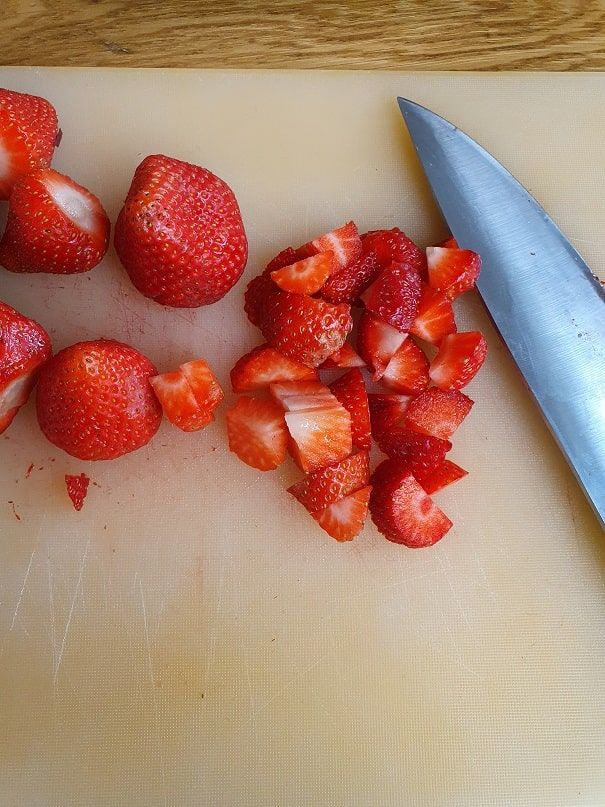 upside down strawberry rhubarb tart