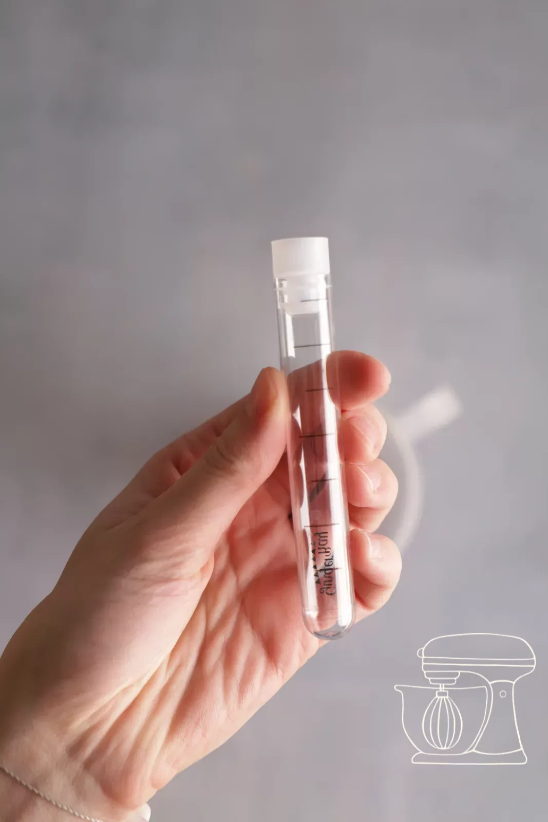Filled test tubes with alcohol-free fake blood