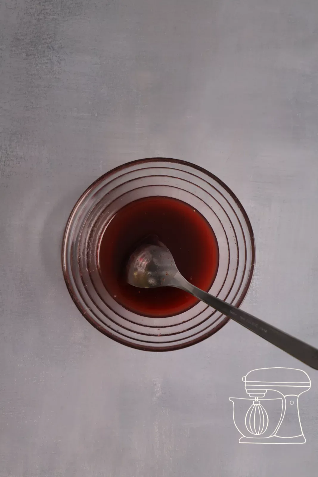 Dark red fake blood with rum in the Bowl
