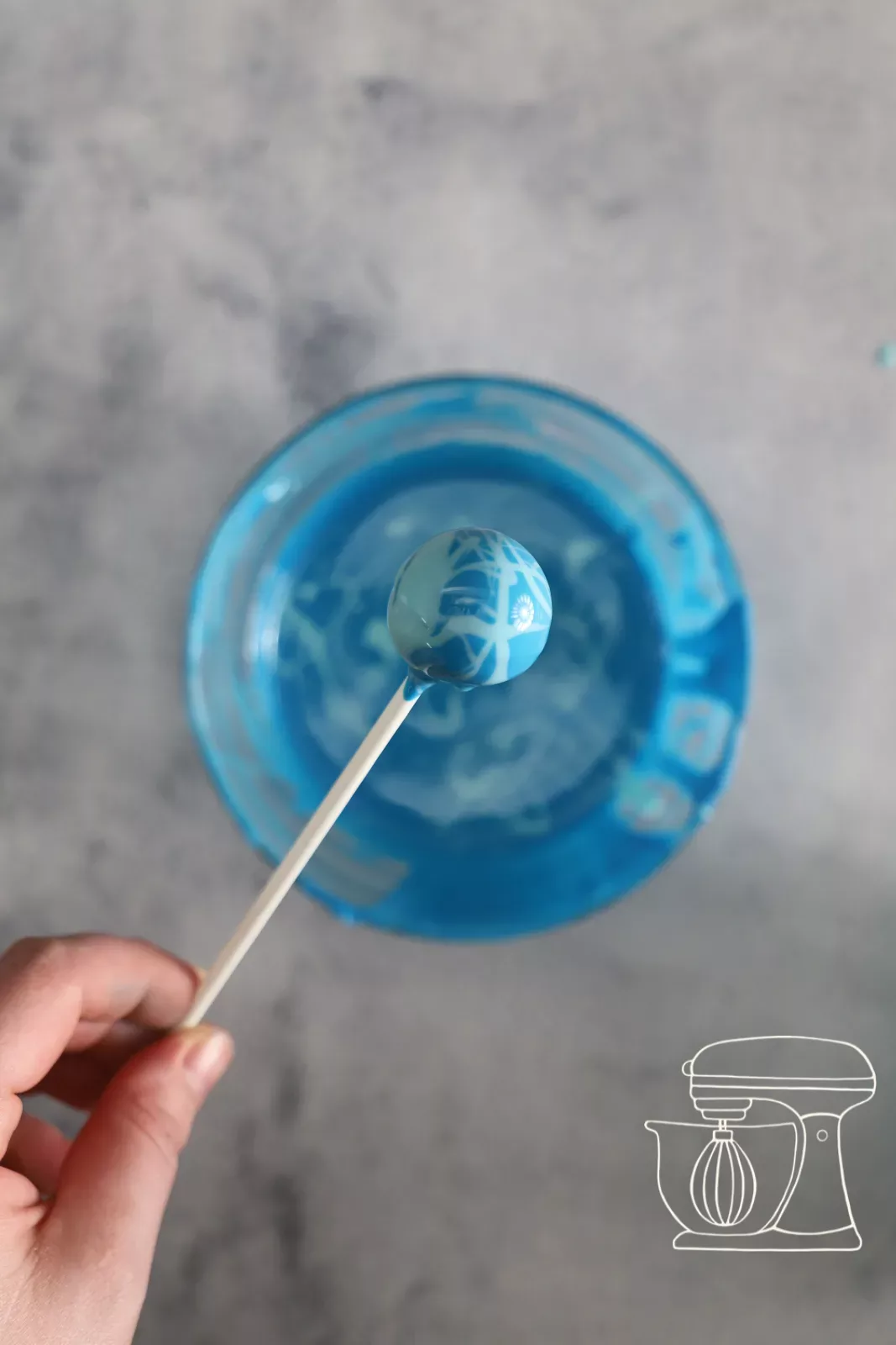Cake Pop mit Marmoreffekt