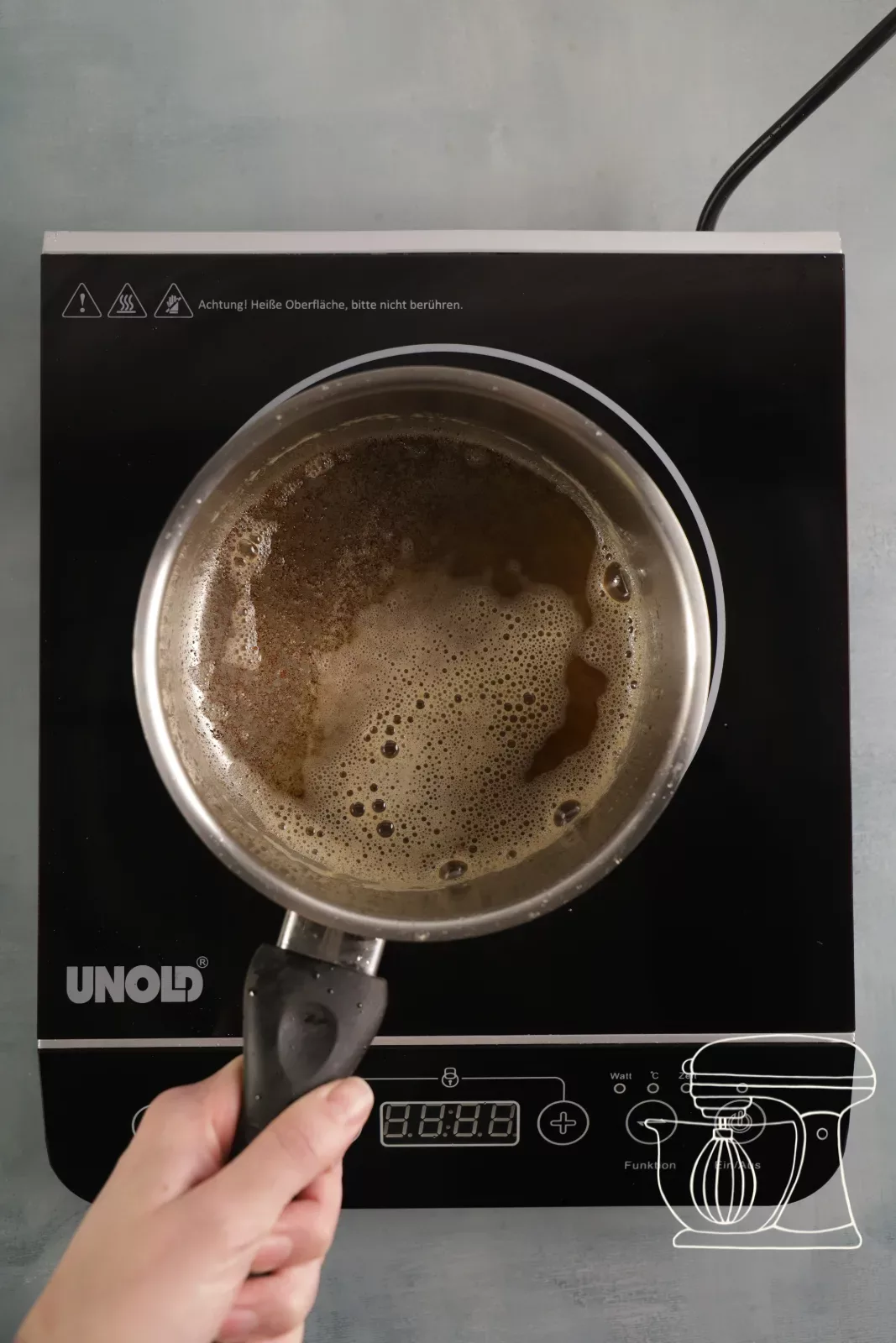Hazelnut brown butter in the pan