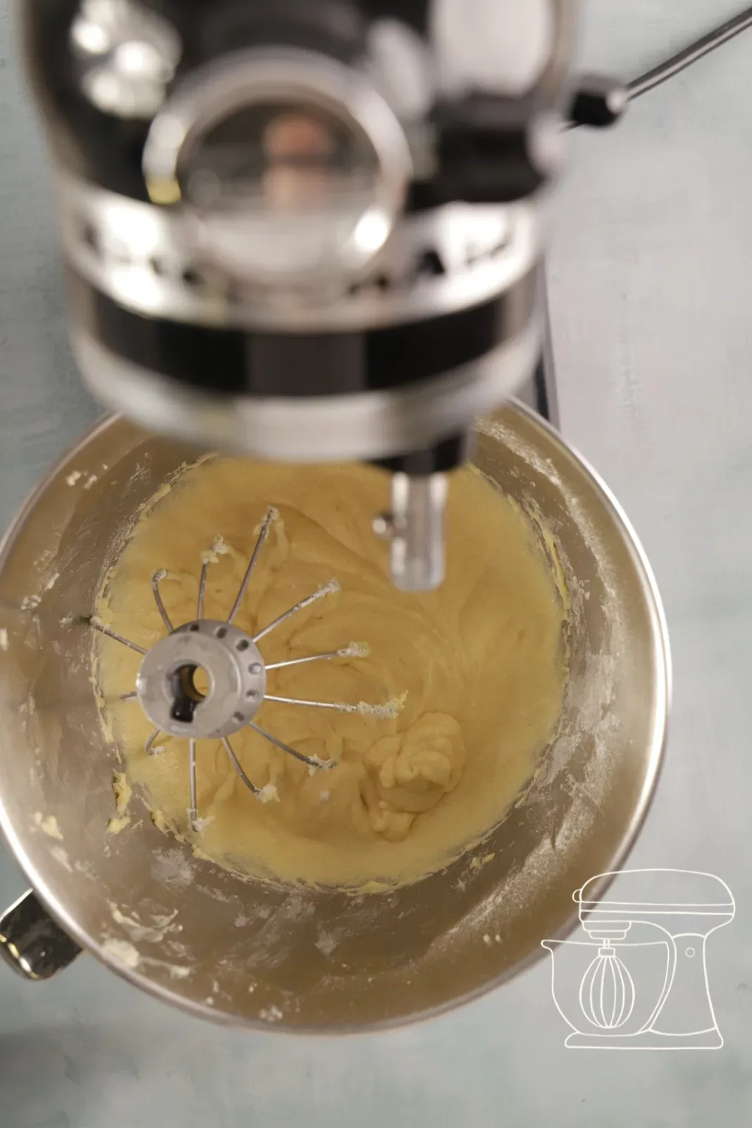 Cupcake-Teig wird auf höchster Stufe verrührt