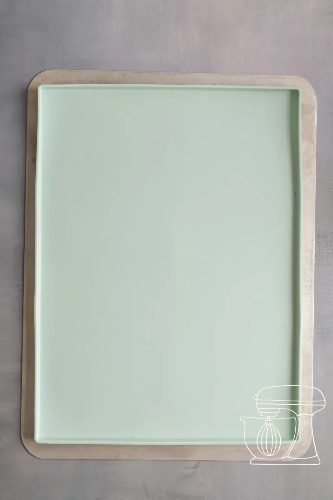Roulade mat on a perforated baking tray