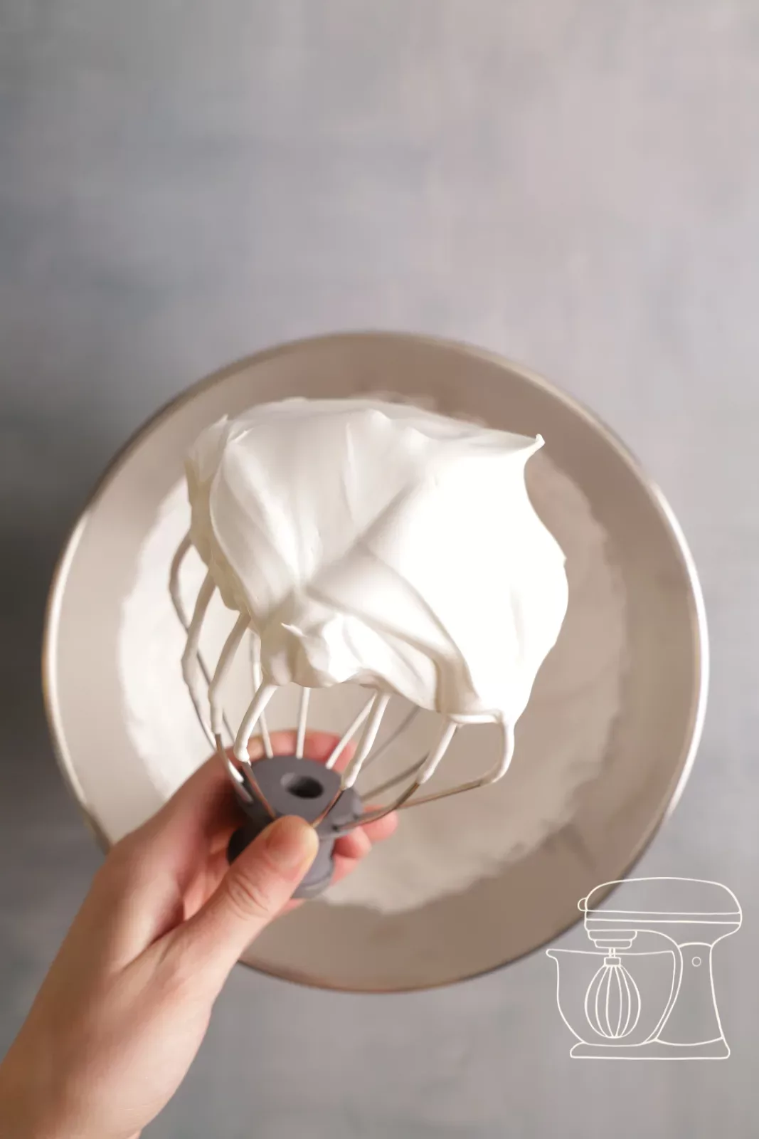 Firm, glossy meringue mixture