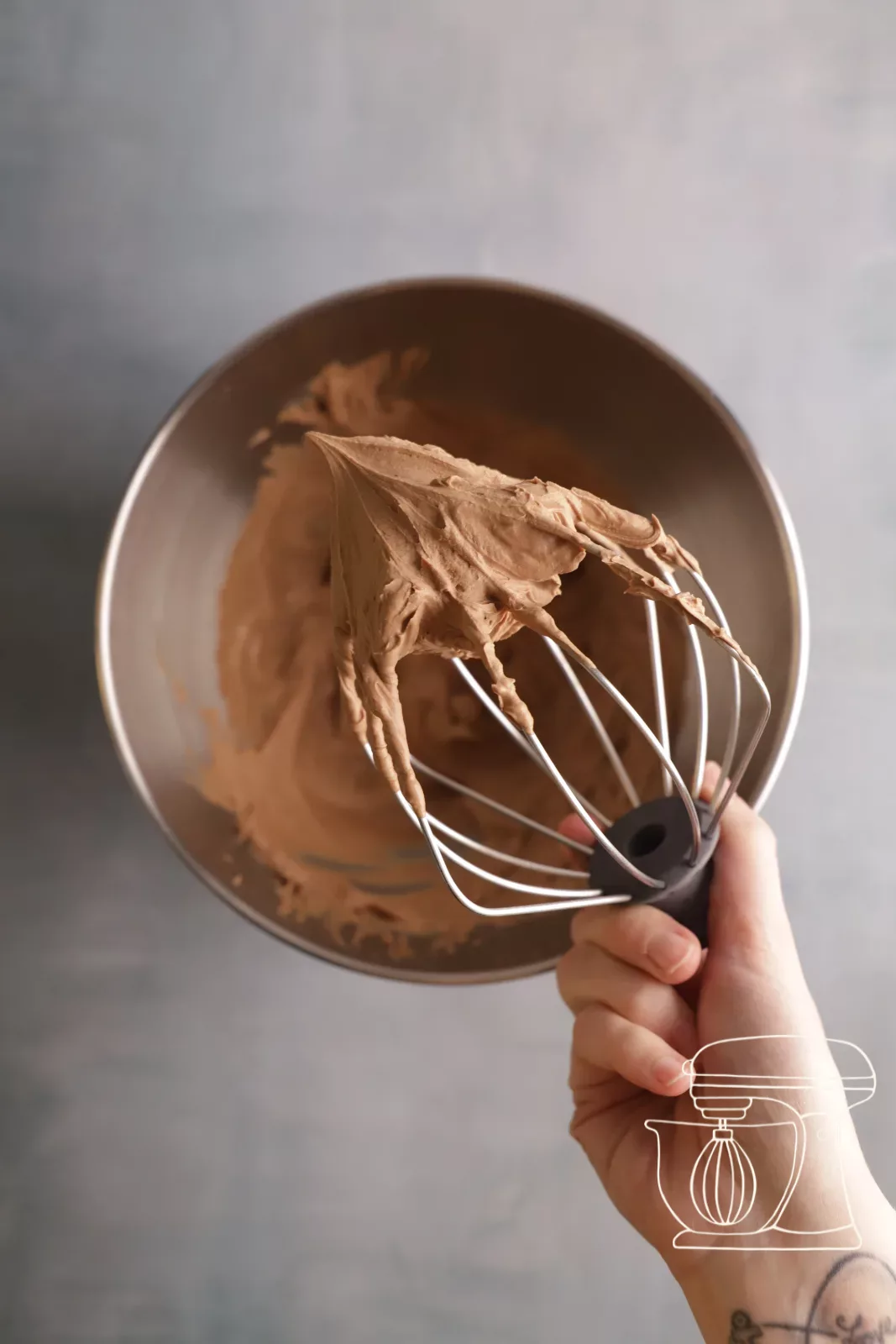 Ganache montée forming a firm peak