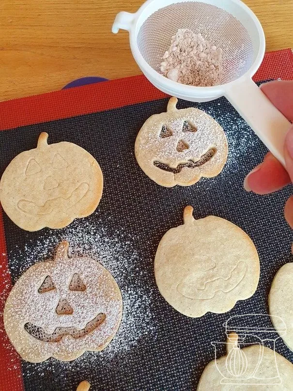 Pumpkin cookies with a cinnamon sugar coating