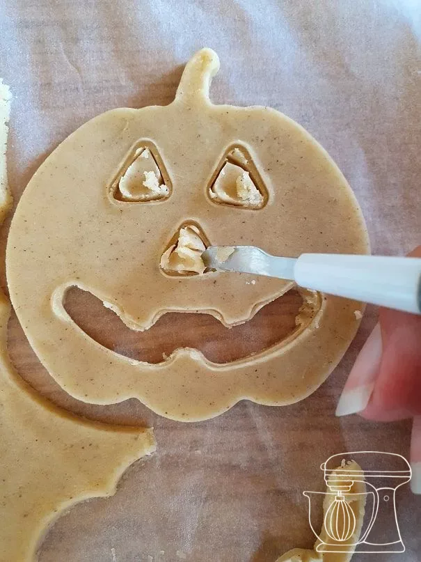 Cut-out pumpkins with and without a face