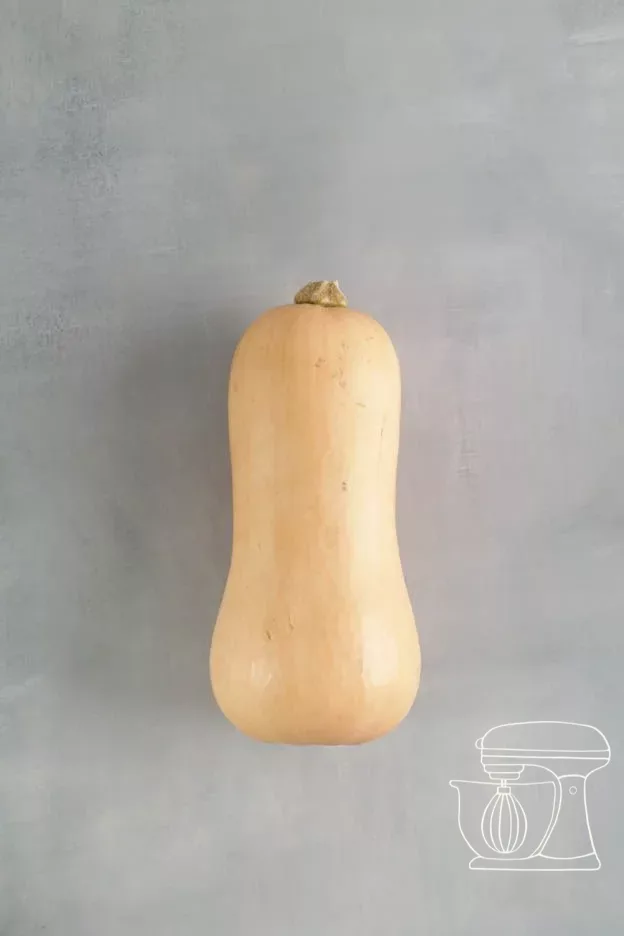 Butternut squash for the pumpkin brownies