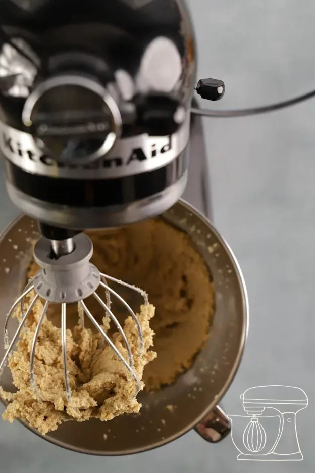 Pumpkin purée is added to the brownie mixture