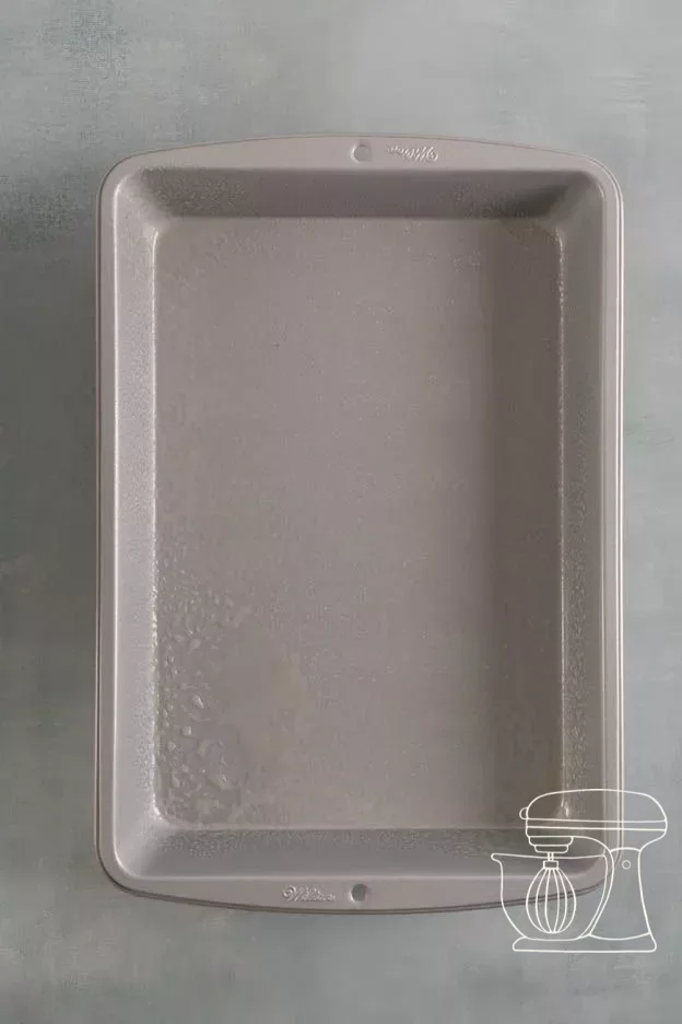 Prepared baking tin