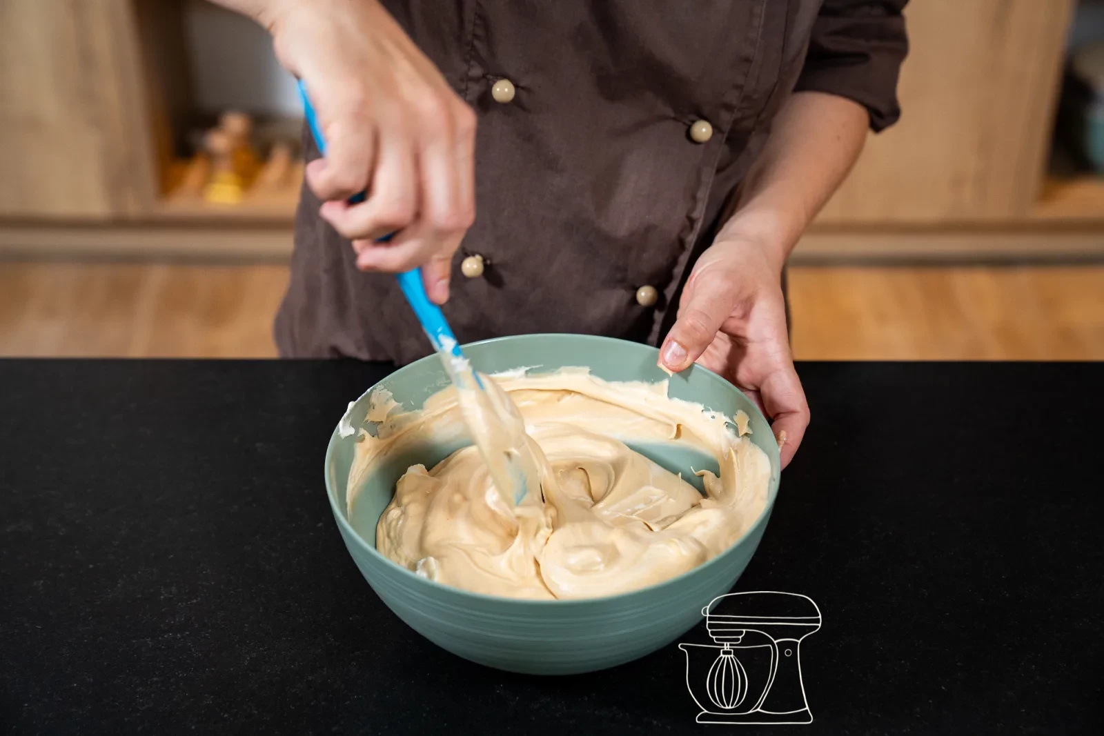 Fold in the cream and work in the walnuts