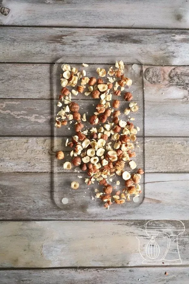 Hazelnuts roasted golden brown in the oven
