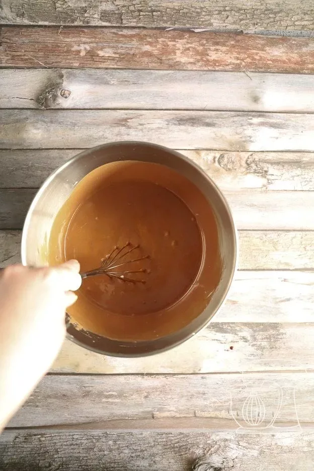 Finished pumpkin mousse with chocolate