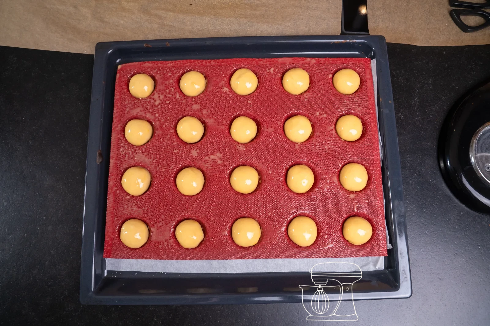 Mini salmon rolls – Brioche with horseradish cream and smoked salmon – Prepare egg wash & brush the Brioche
