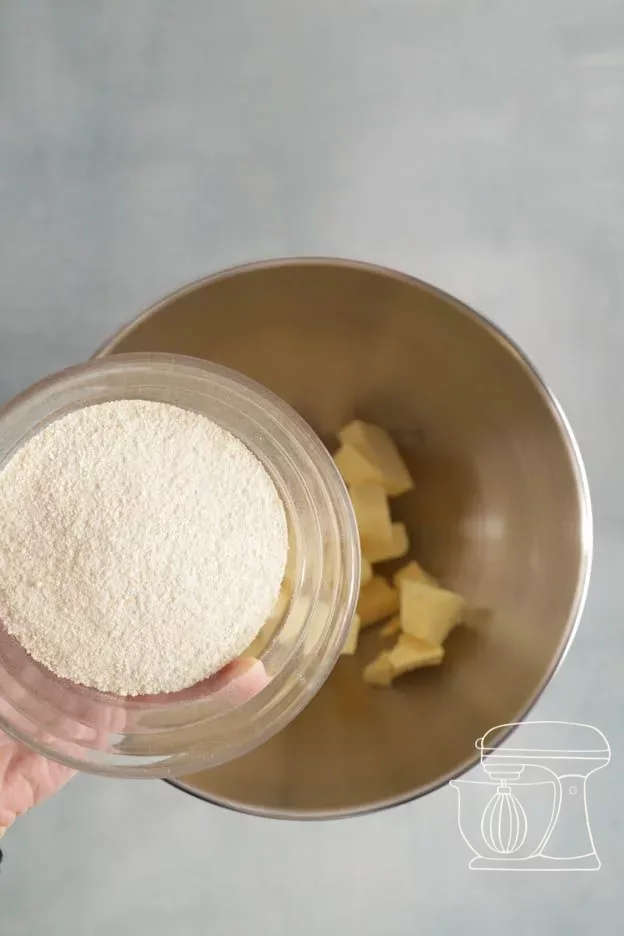 Butter and brown sugar ready to be whipped