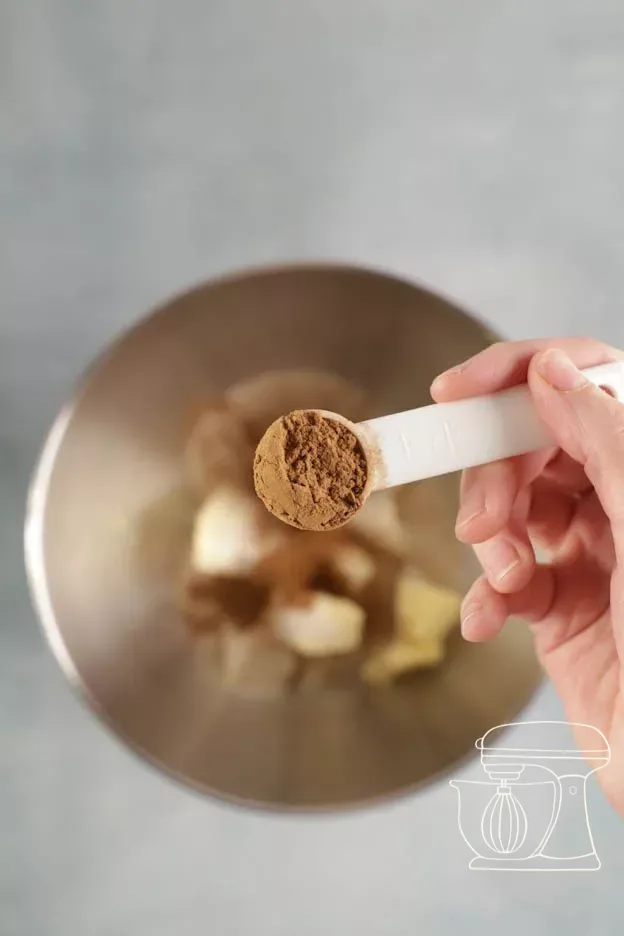 Cinnamon powder being measured out