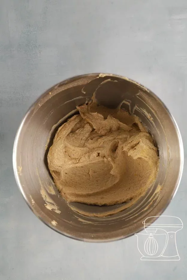 Slightly lumpy dough after mixing