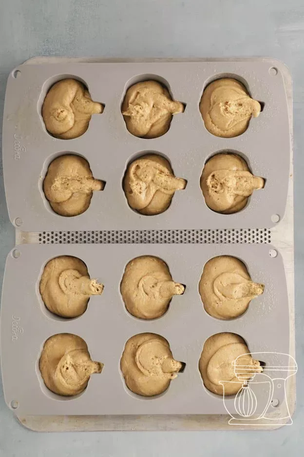 Pumpkin silicone molds in the oven