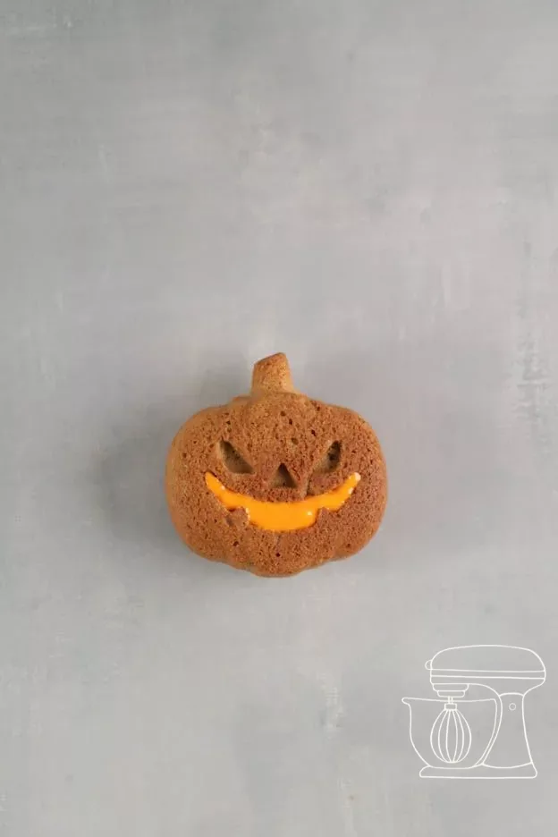 Halloween mini pearls are stuck on