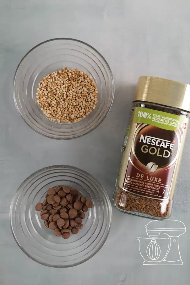 Ingrédients pour le croquant quinoa café