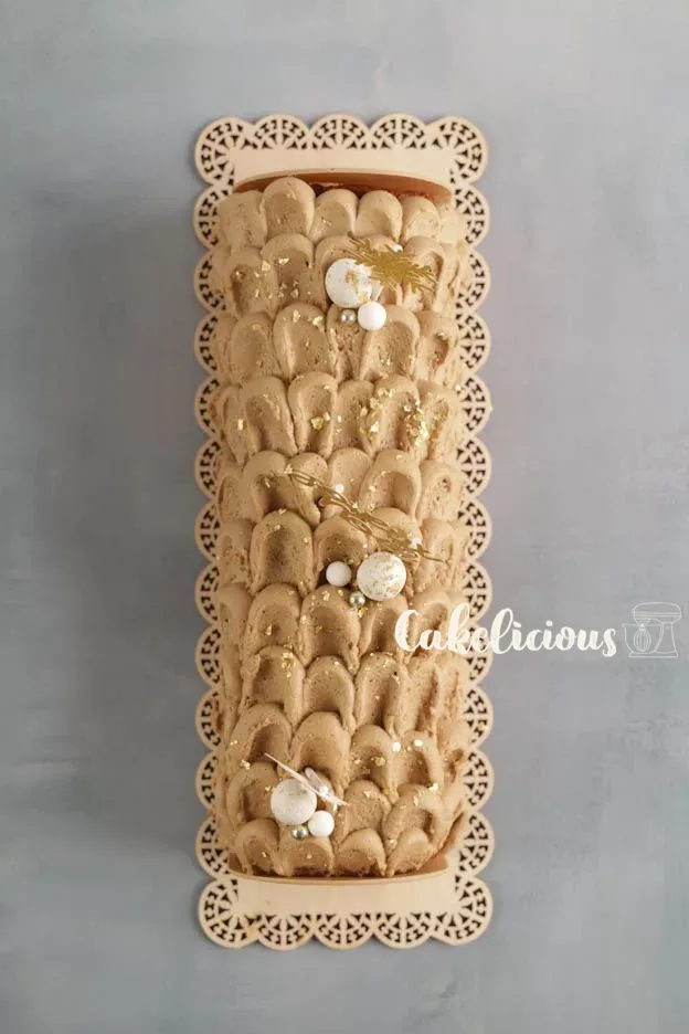 Bûche décorée terminée