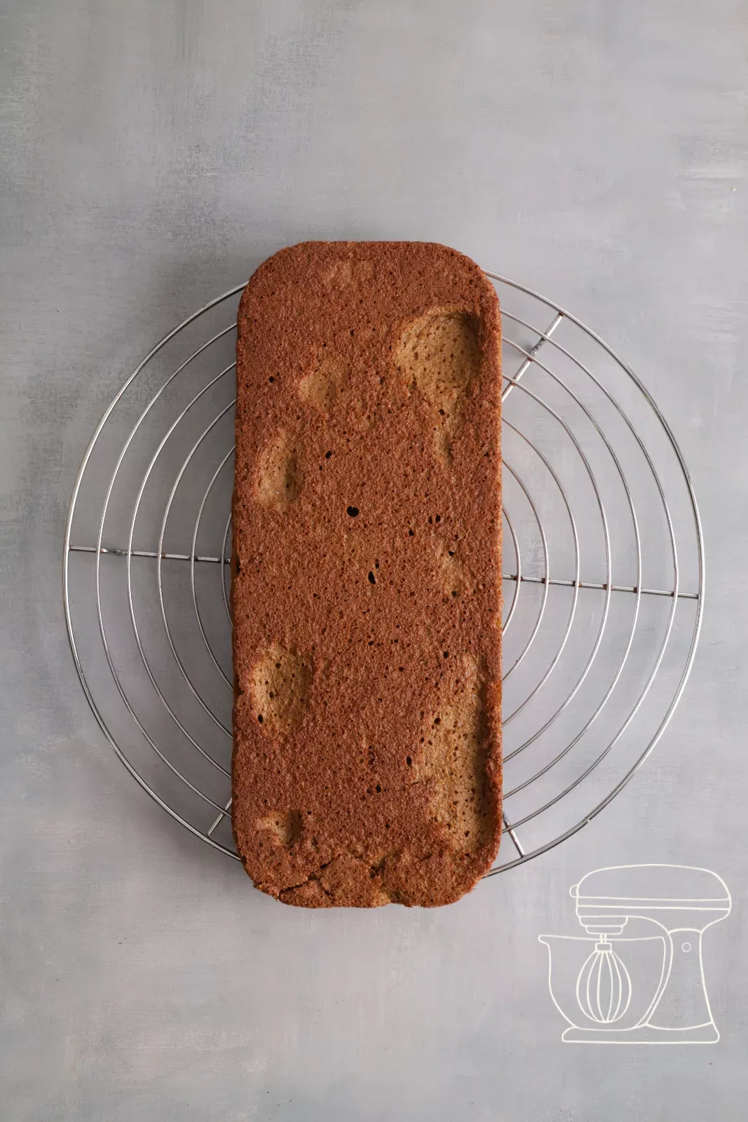Pan di Spagna raffreddato sulla griglia