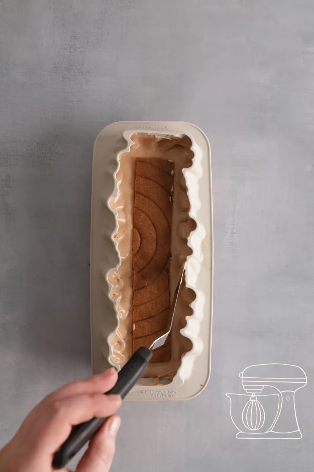 Coprire l'inserto con la mousse