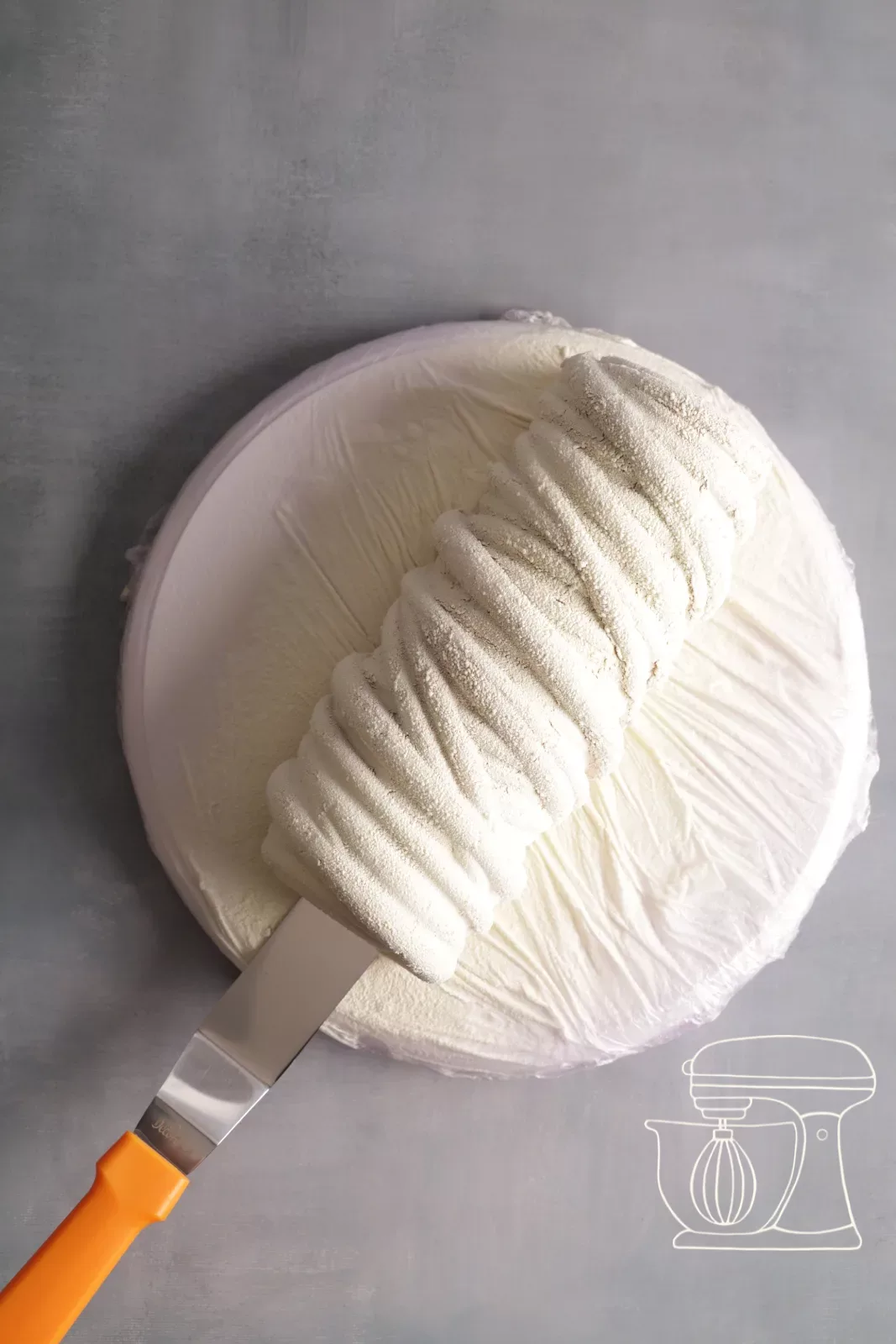 Spostare la bûche con la spatola angolata