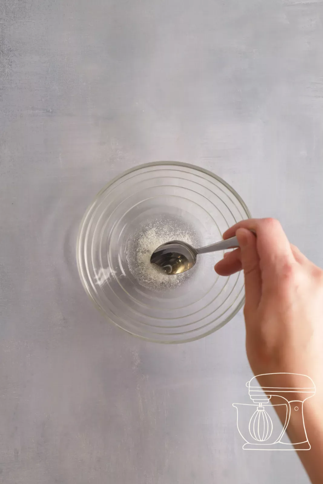 Stirring gelatine into water