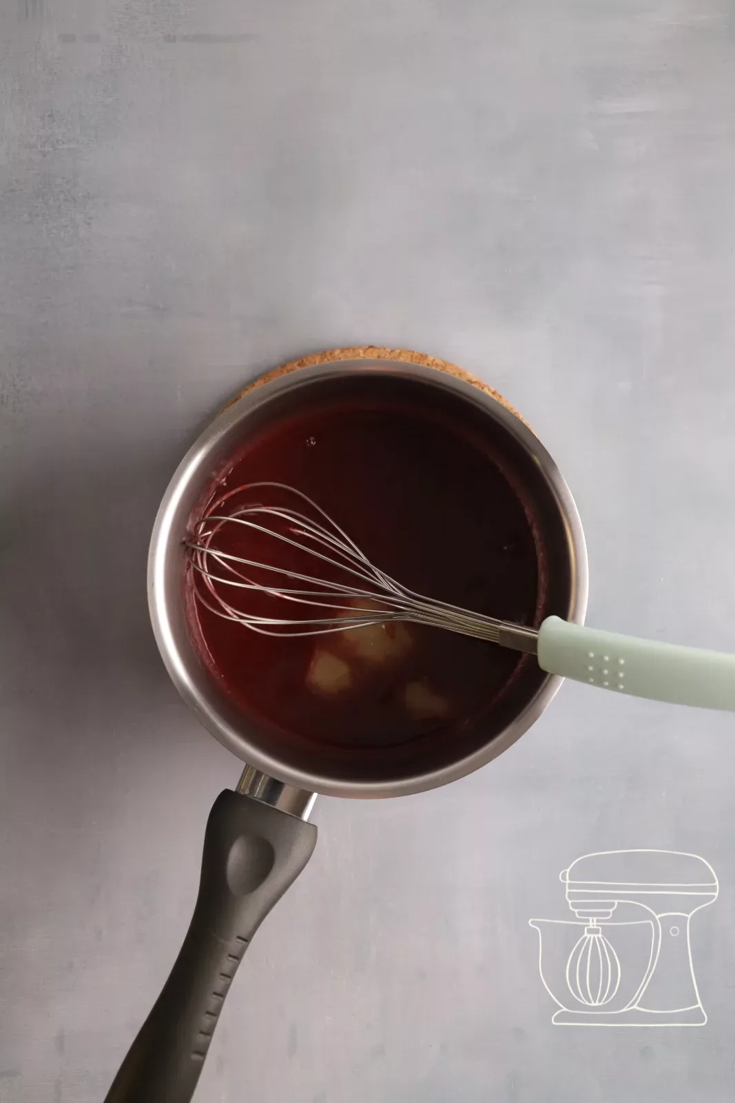 Stirring in the gelatine
