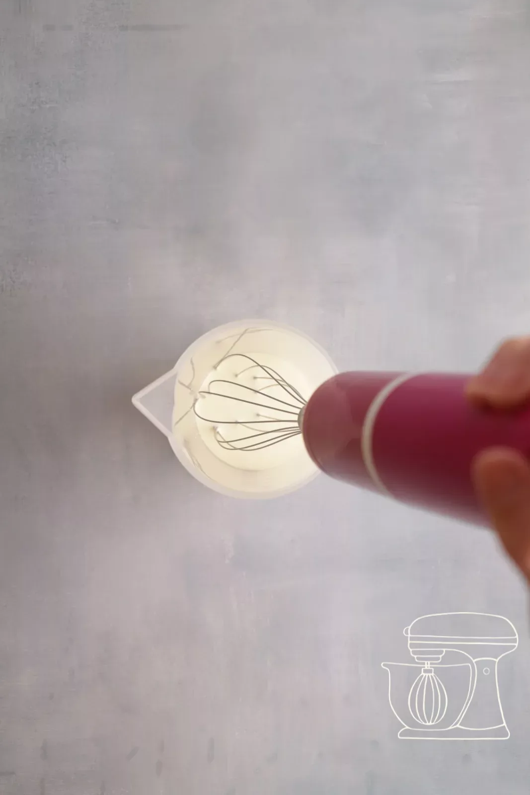 Whipping the full-fat cream