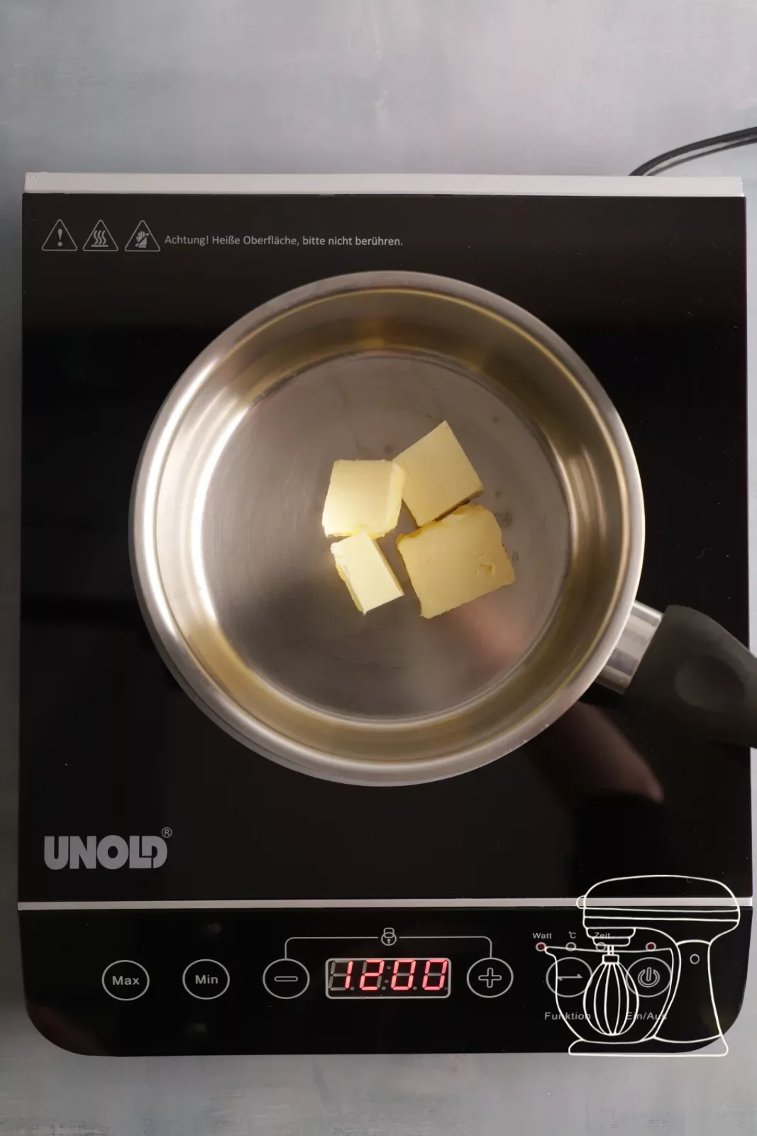 Melting butter in a saucepan