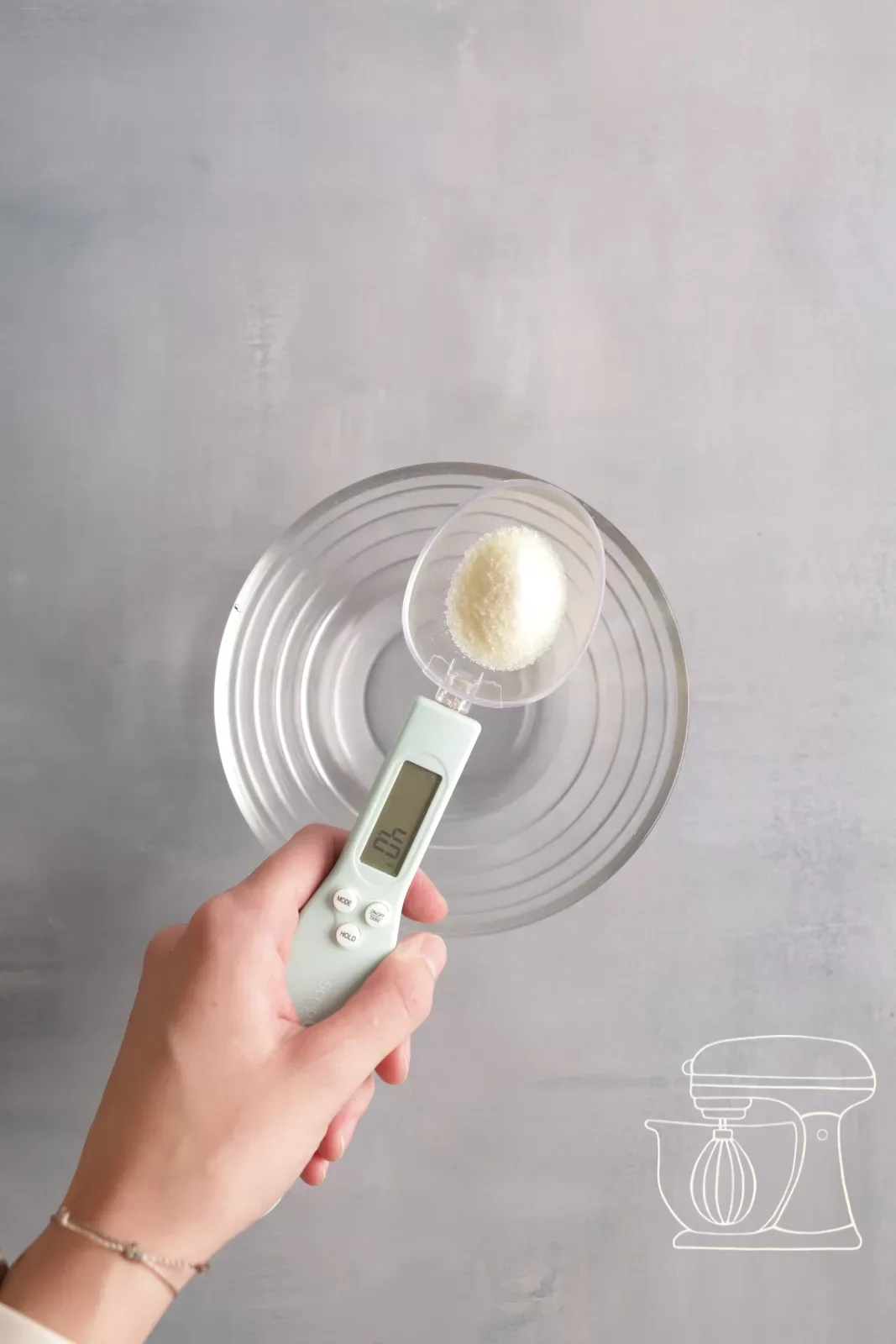 Weighing the gelatine