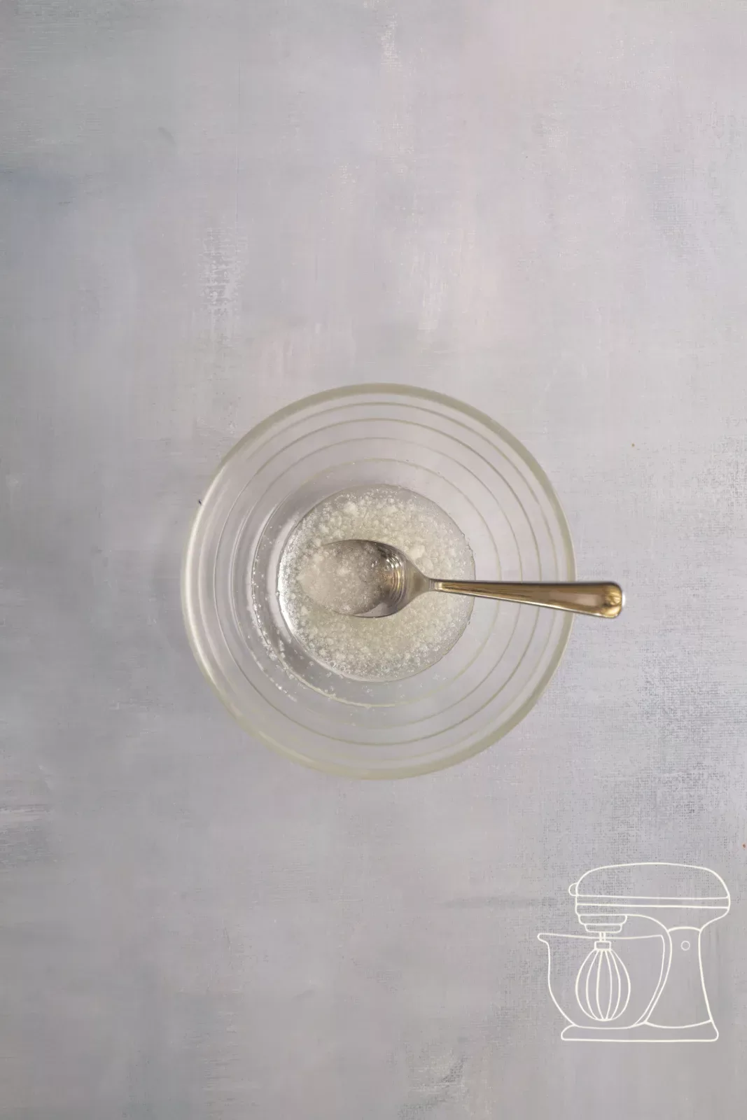 Gelatine stirred with water
