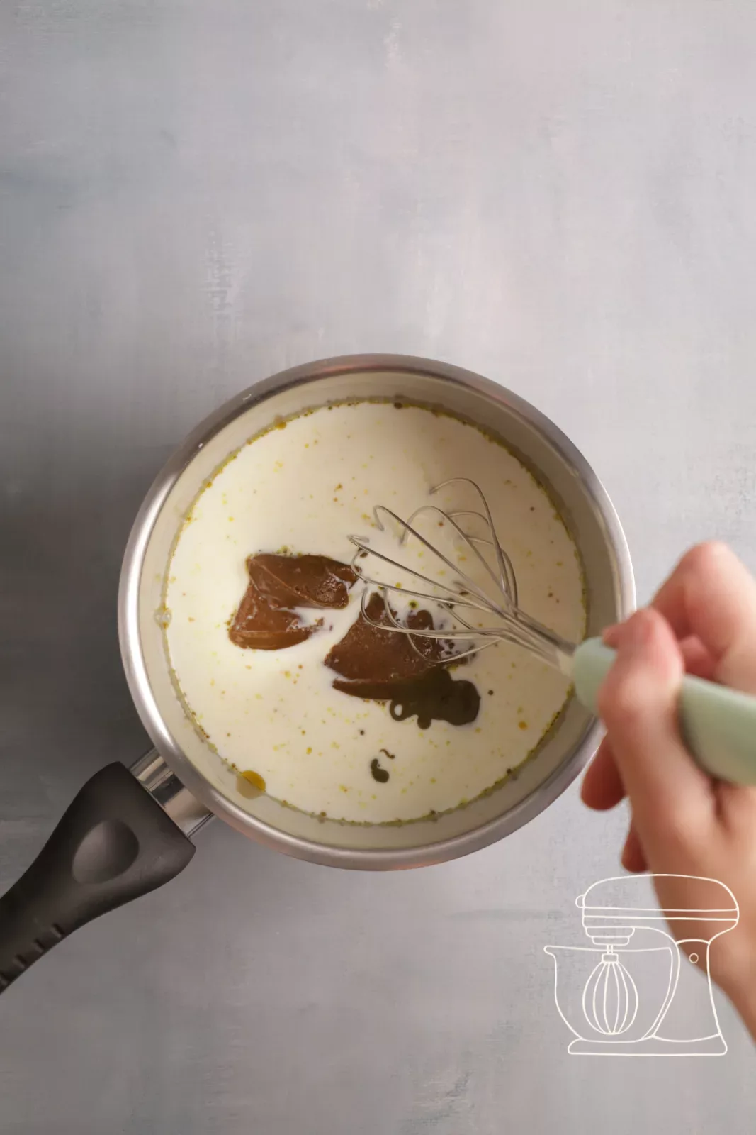 Stirring with the whisk