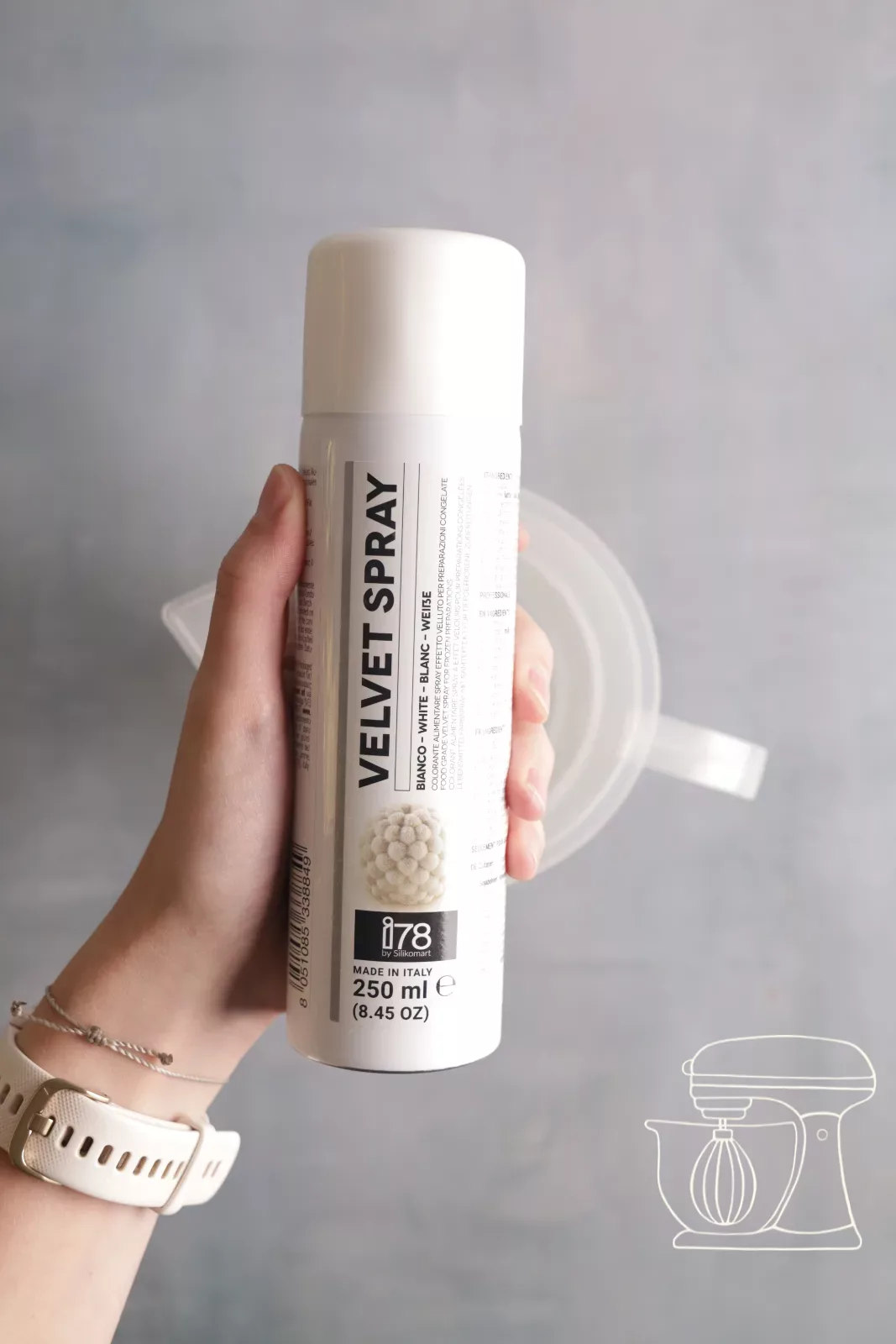 White velvet spray