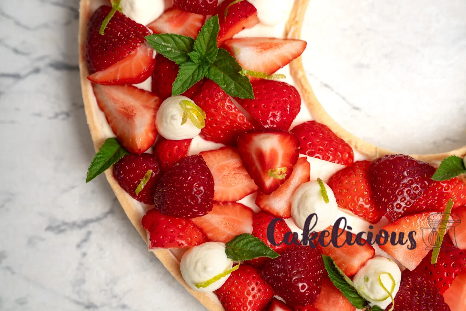 Poptart-style quark tart with fresh fruit and lime