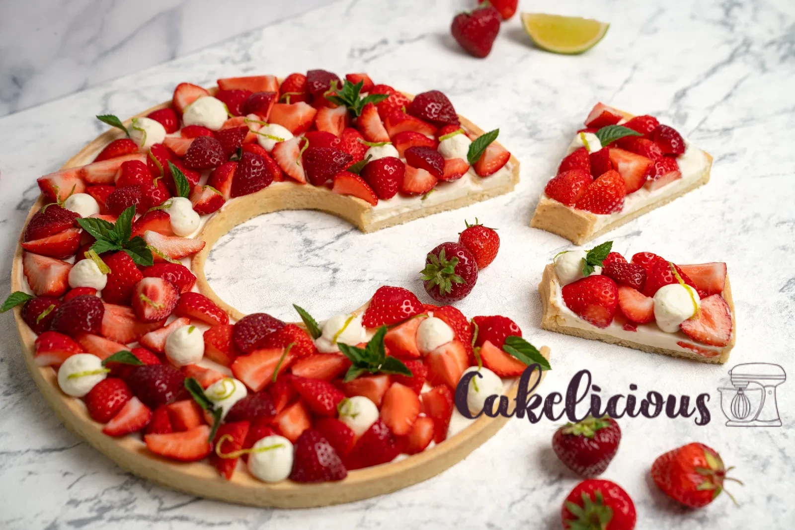 Poptart-style quark tart with fresh fruit and lime