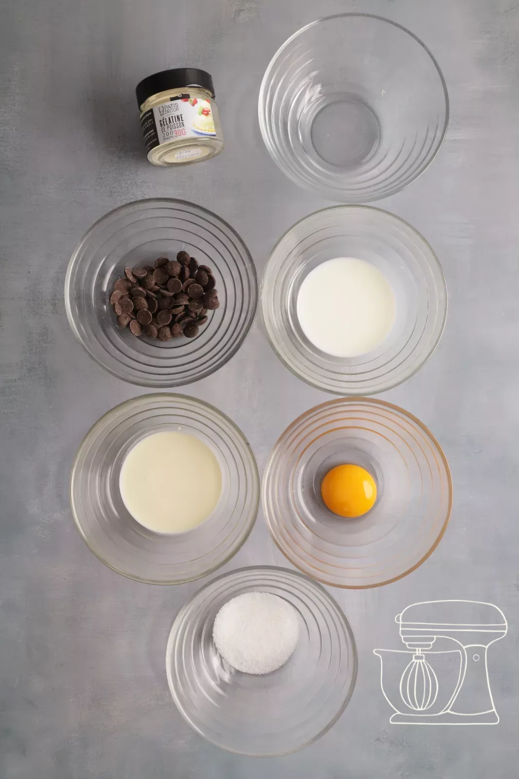 Zutaten für die Schokoladencreme