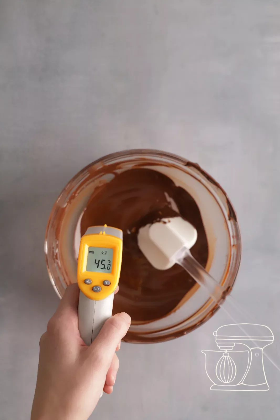 Temperatur der Schokolade messen