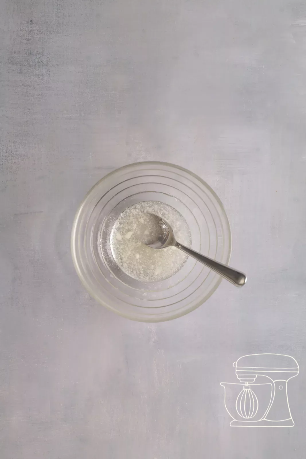 Gelatine mit Wasser verrührt