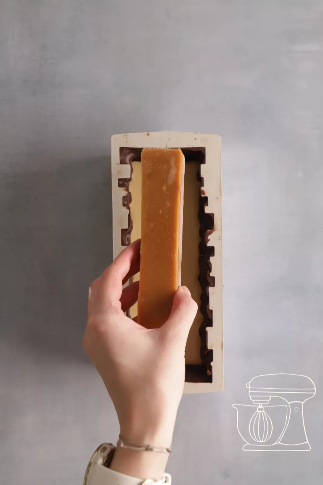 Einlage in die Mousse setzen