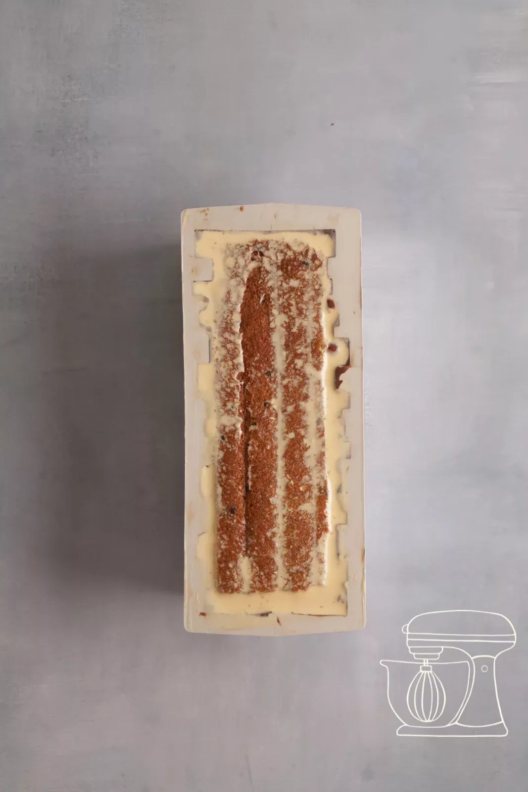 Bûche bereit für den Tiefkühler