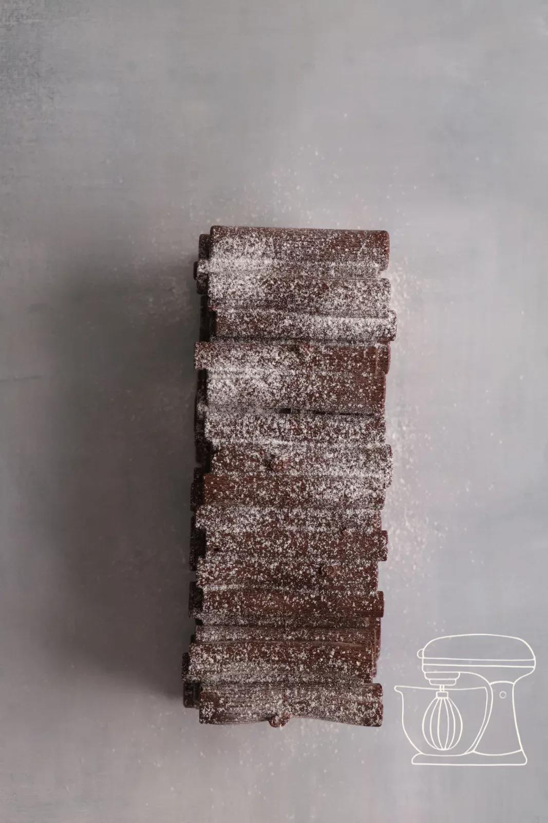 Bûche mit Schneezucker