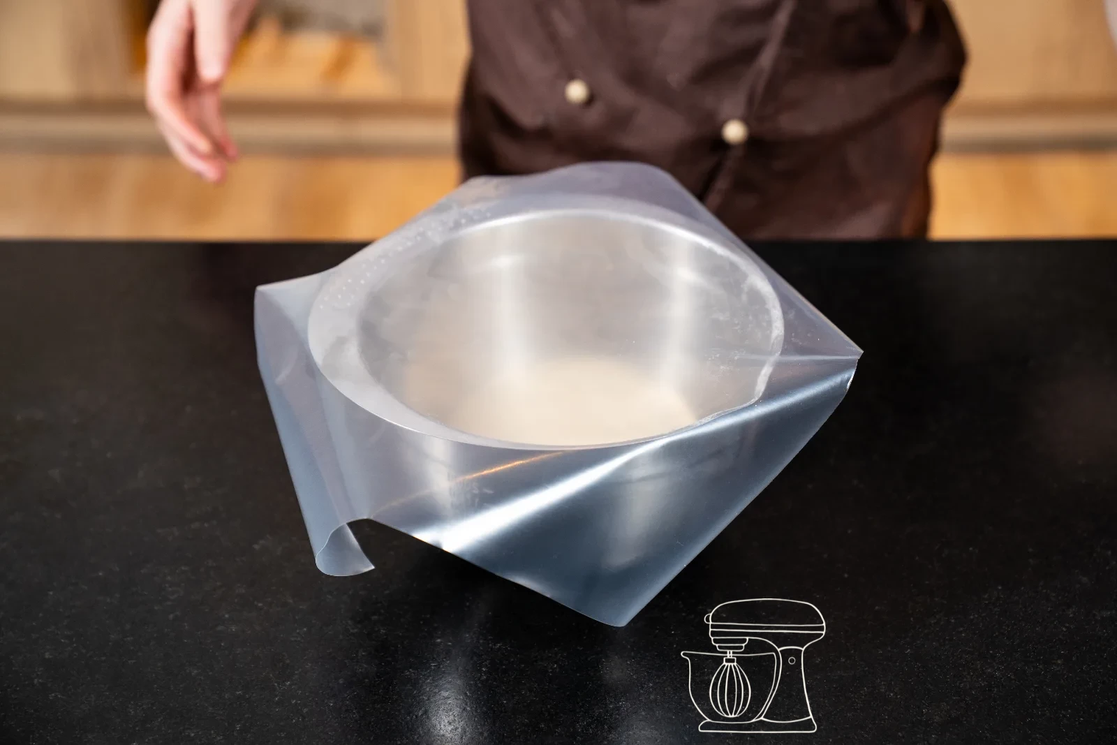 After 30 minutes the dough has visibly risen