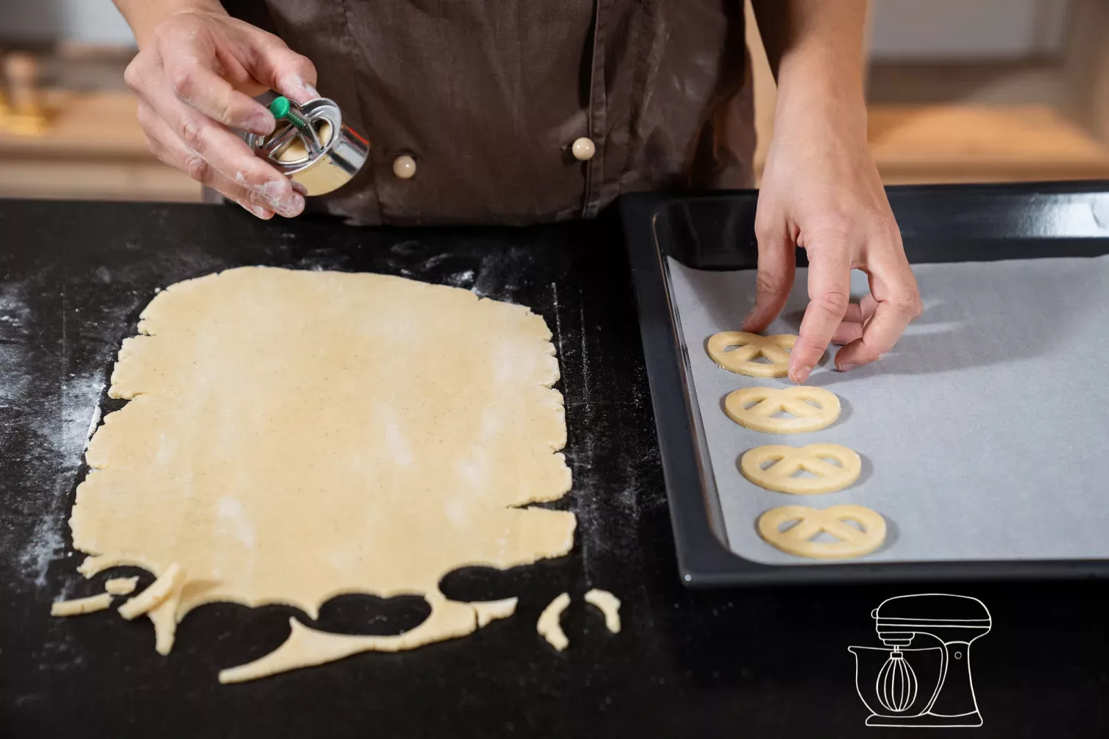 Disposer les bretzels sur la plaque de cuisson