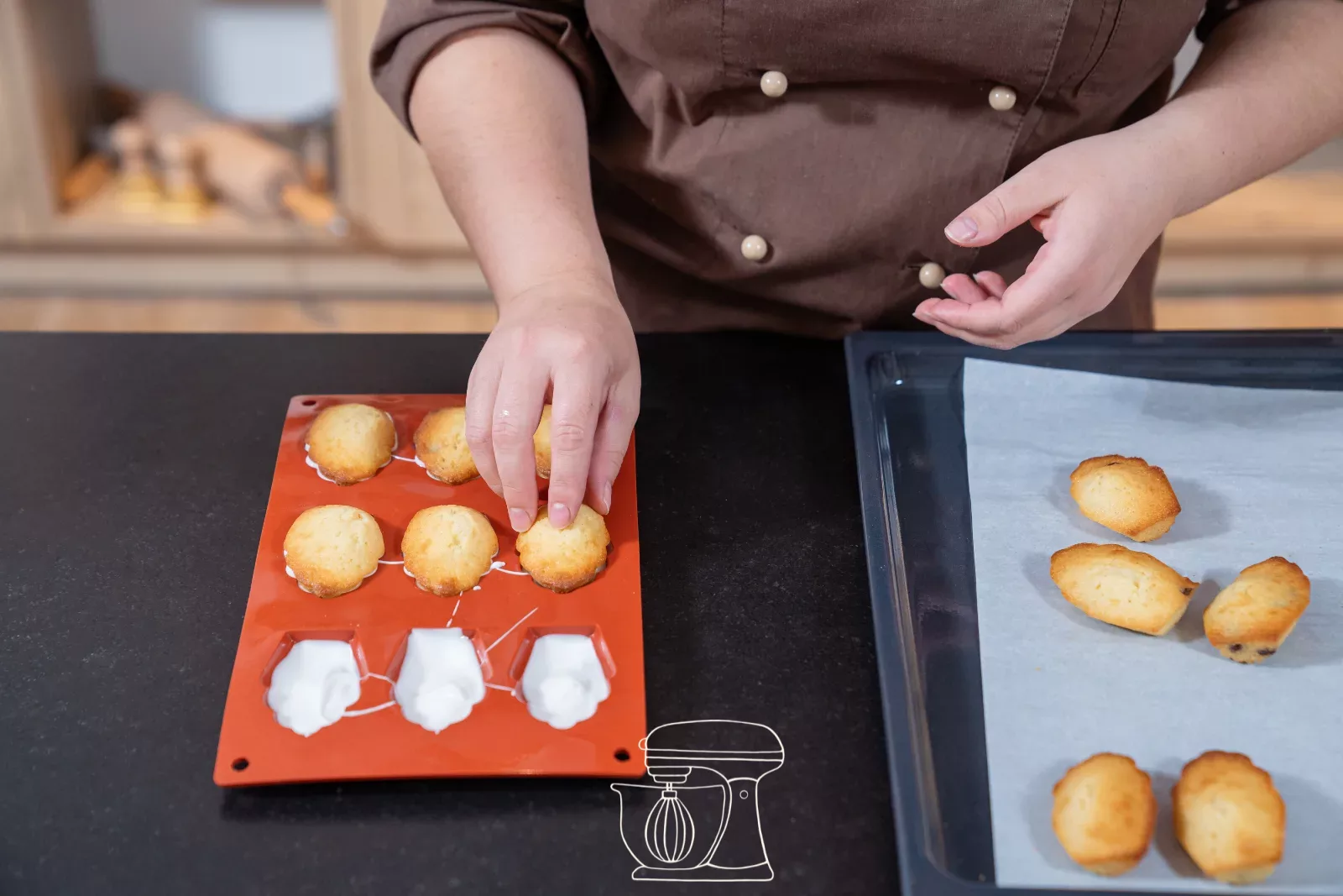 Grosse Madeleines in der Glasur